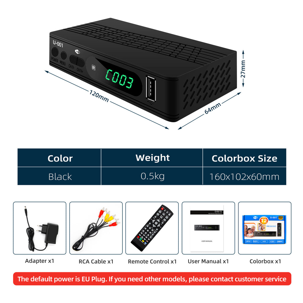 Sunplus DVB-T2 Digital TV Box for Malaysia and Russia