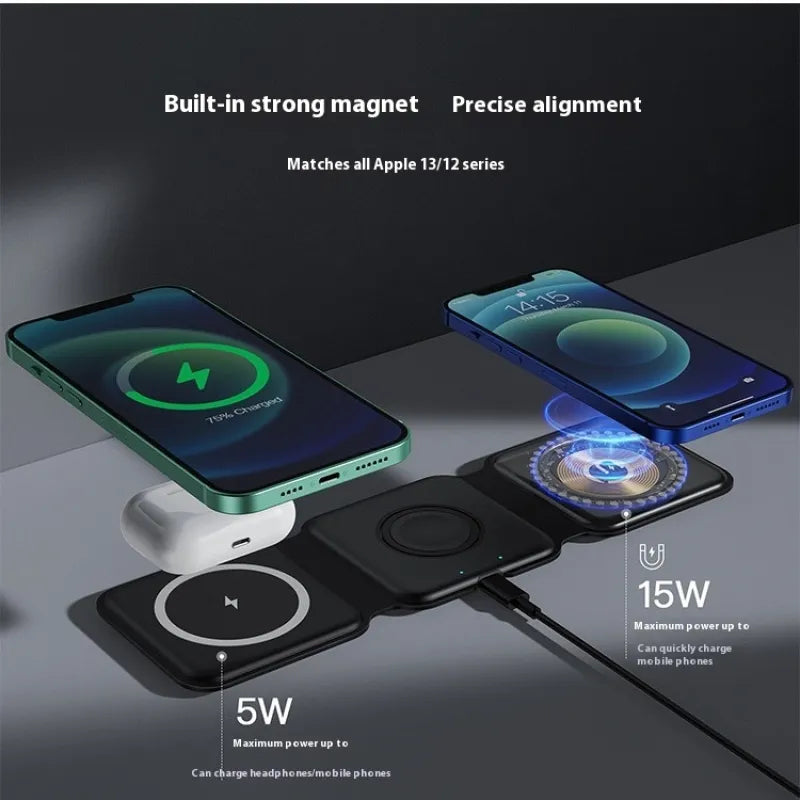 ElevatHub 3-in-1 Magnetic Wireless Charging Station