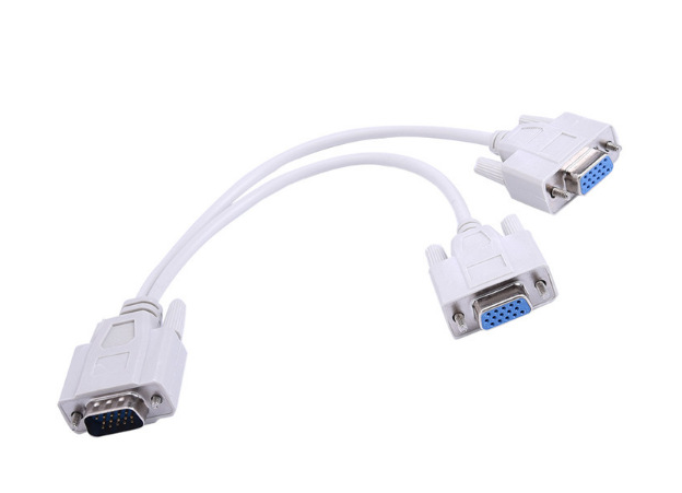 VGA 1 to 2 Splitter Cable for TV and Computer