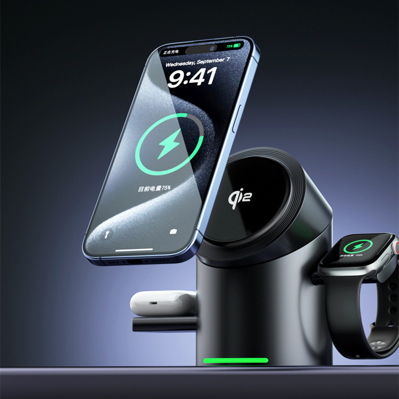 Elevat:3-in-1 Magnetic Wireless Fast Charger Stand