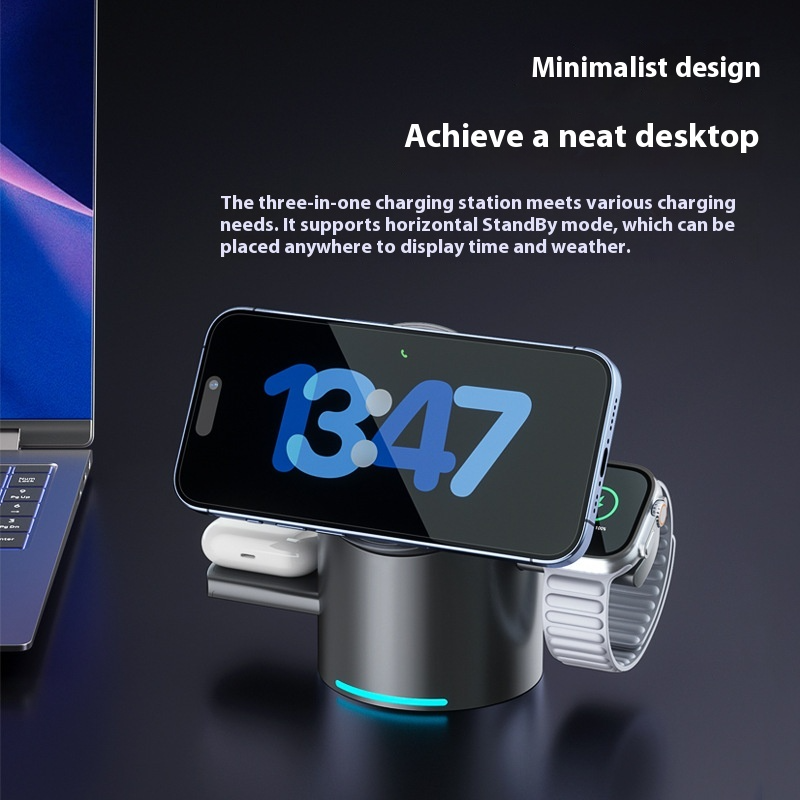 Elevat:3-in-1 Magnetic Wireless Fast Charger Stand