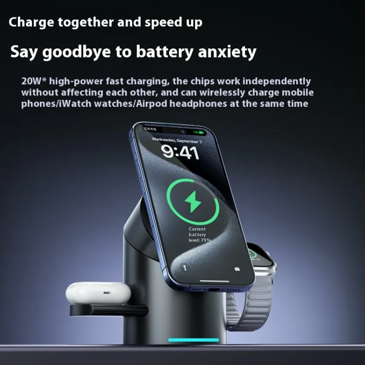 Elevat:Magnetic 3-in-1 Wireless Charger