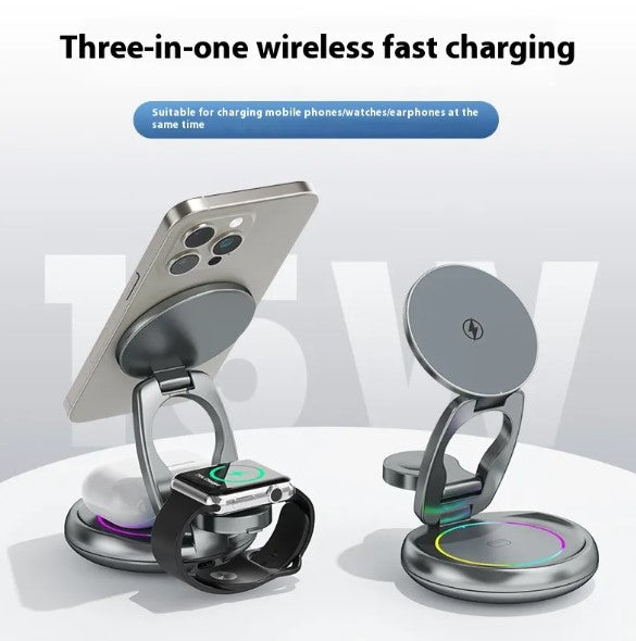 Elevat:3 in 1 Wireless Rotatable Charger